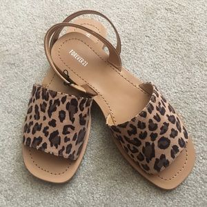 Cheetah print sandals